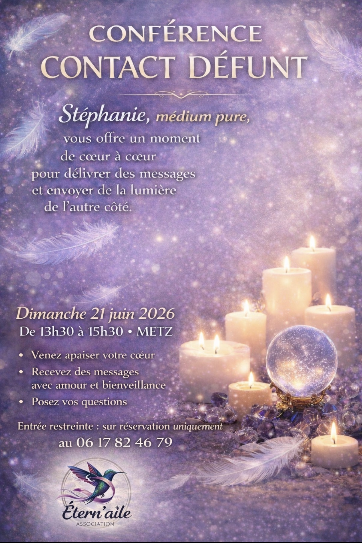 Illustration – Contact défunts en salle Le 21 Juin 2026