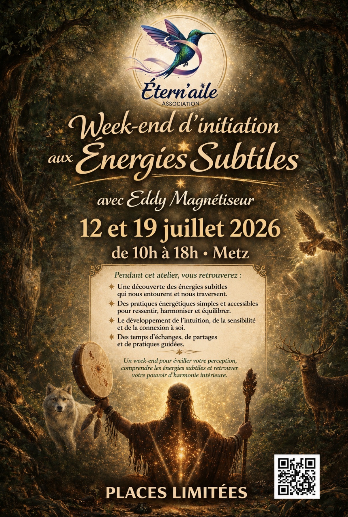 Illustration – Atelier " Initiation aux Energies Subtiles" le 12 et 19 Juillet 2026 avec EDDY Magnétiseur
